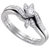 Image 1 : 10KT White Gold 0.26CTW DIAMOND FASHION RING