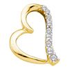 Image 1 : 14KT Yellow Gold 0.25CTW DIAMOND LADIES HEART PENDANT