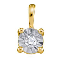 10K Yellow-gold 0.10CT DIAMOND CIRCLE PENDANT