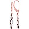 Image 1 : 10KT Rose Gold 0.20CTW RED DIAMOND FASHION EARRING
