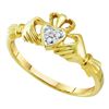 Image 1 : 14KT Yellow Gold 0.02CTW DIAMOND LADIES HEART FASHION R