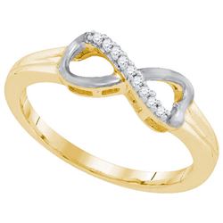 925 Sterling Silver Yellow 0.05CTW DIAMOND FASHION RING