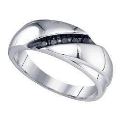 925 Sterling Silver White 0.13CT DIAMOND FASHION MENS B