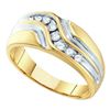 Image 1 : 10K Yellow-gold 0.25CT DIAMOND FASHION MENS BAND