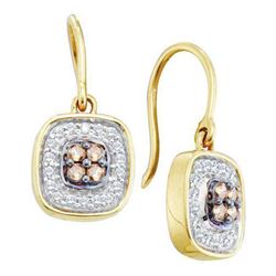 14KT Yellow Gold 0.33CTW COGNAC DIAMOND LADIES FASHION