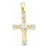 Image 1 : 10KT Yellow Gold 0.04CTW DIAMOND  LADIES CROSS PENDANT