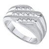 Image 1 : 10KT White Gold 0.50CTW DIAMOND FASHION MENS RING WHITE