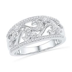 10KT White Gold 0.33CTW DIAMOND FASHION RING