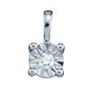 Image 1 : 10KT White Gold 0.10CT DIAMOND LADIES CIRCLE PENDANT