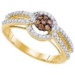 10K Yellow-gold 0.50CTW DIAMOND FASHION RING