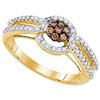 Image 1 : 10K Yellow-gold 0.50CTW DIAMOND FASHION RING