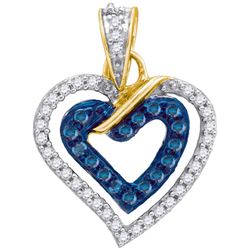 10K Yellow-gold 0.26CTW DIAMOND MICRO PAVE PENDANT