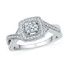 Image 1 : 10KT White Gold 0.20CTW DIAMOND FASHION RING