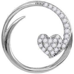 10KT White Gold 0.25CTW DIAMOND FASHION PENDANT