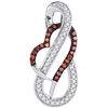 Image 1 : 10KT White Gold 0.12CTW-Diamond MICRO-PAVE HEART PENDAN