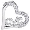 Image 1 : 10KT White Gold 0.05CTW DIAMOND MICRO-PAVE PENDANT