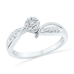 10KT White Gold 0.20CTW DIAMOND FASHION RING