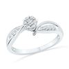 Image 1 : 10KT White Gold 0.20CTW DIAMOND FASHION RING
