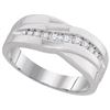 Image 1 : 10KT White Gold 0.25CTW DIAMOND MENS FASHION BAND