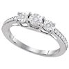 Image 1 : 925 Sterling Silver White 0.17CTW DIAMOND FASHION RING