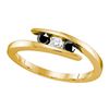 Image 1 : 925 Sterling Silver Yellow 0.25CTW DIAMOND FASHION BAND