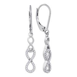 925 Sterling Silver White 0.22CTW DIAMOND FASHION EARRI