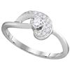 Image 1 : 10KT White Gold 0.22CTW DIAMOND BRIDAL RING