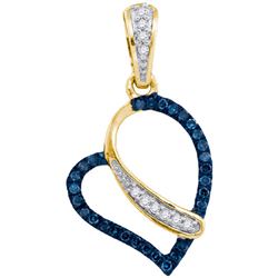 10K Yellow-gold 0.13CT DIAMOND HEART PENDANT