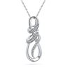 Image 1 : 10KT White Gold 0.10CTW DIAMOND FASHION PENDANT