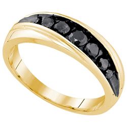 10K Yellow-gold 0.76CTW DIAMOND MICRO PAVE MENS BAND