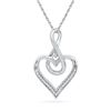Image 1 : 10KT White Gold 0.07CTW DIAMOND FASHION PENDANT