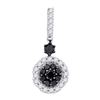Image 1 : 10K White-gold 0.51CTW BLUE DIAMOND FASHION PENDANT
