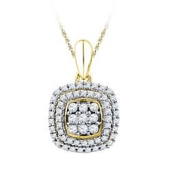 10K Yellow-gold 0.33CTW DIAMOND FASHION PENDANT