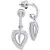 Image 1 : 10KT White Gold 0.40CTW DIAMOND MICRO-PAVE EARRINGS