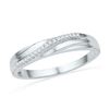 Image 1 : 10KT White Gold 0.06CTW DIAMOND FASHION BAND