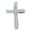 Image 1 : 10KT White Gold 0.25CTW DIAMOND CROSS PENDANT