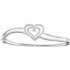 Image 1 : 925 Sterling Silver White 0.05CTW DIAMOND FASHION BANGL