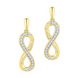 10K Yellow-gold 0.10CTW DIAMOND FASHION EARRINGS