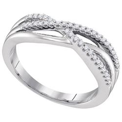 10KT White Gold 0.16CTW DIAMOND FASHION BAND