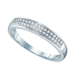 10KT White Gold 0.10CTW DIAMOND MICRO PAVE BAND