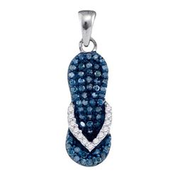 10KT White Gold 0.30CTW DIAMOND FASHION PENDANT