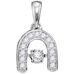 10kt White Gold Womens Round Diamond Moving Twinkle Sol