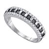 Image 1 : 10K White-gold 0.50CTW BLACK DIAMOND FASHION RING