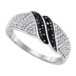925 Sterling Silver White 0.15CT DIAMOND MICRO-PAVE RIN