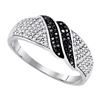 Image 1 : 925 Sterling Silver White 0.15CT DIAMOND MICRO-PAVE RIN