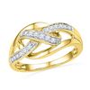 Image 1 : 10K Yellow-gold 0.20CTW DIAMOND FASHION BAND