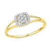 Image 1 : 10K Yellow-gold 0.10CTW DIAMOND FASHION RING