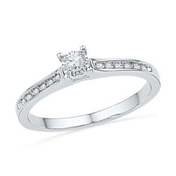 10KT White Gold 0.10CTW DIAMOND FASHION RING