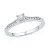 Image 1 : 10KT White Gold 0.10CTW DIAMOND FASHION RING