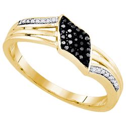 925 Sterling Silver Yellow 0.10CTW DIAMOND FASHION RING